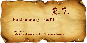 Rottenberg Teofil névjegykártya